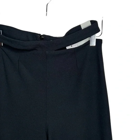 NEW Abercrombie & Fitch Elevated Strappy Waist Black Flare Women’s Pants Sz S - Picture 4 of 12